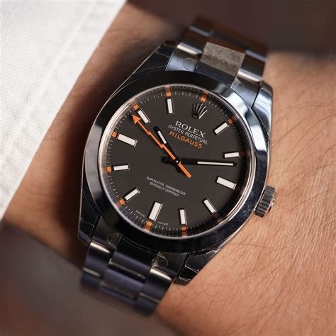 rolex milgauss black dial replica|rolex milgauss black dial price.